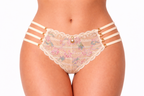 Tanga Elisa -  Dentelle de calais & Bijou or