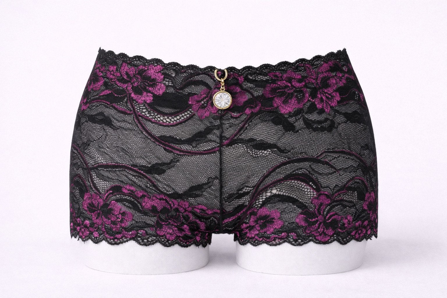 Shorty Melina - En dentelle de calais